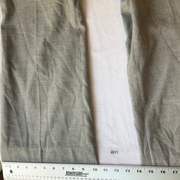 Banana Republic Women Dress Pants size 10 Gray w Liner Mid Rise Wide Leg Flared - Picture 6 of 11